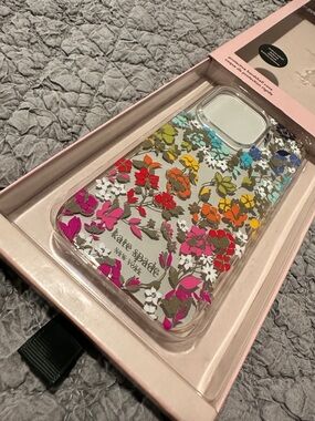 Kate Spade Phone Case - Rainbow Flowers - iPhone 14 Pro